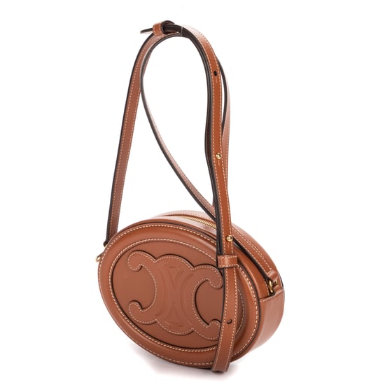 Celine Oval Crossbody en Bronceado Cuero de ternero - Image 2
