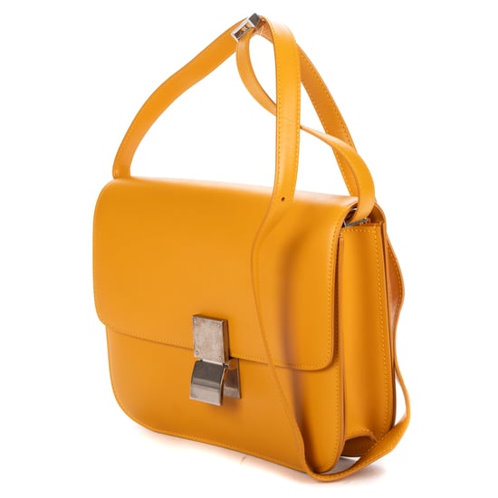 Celine Medium Classic Box Medium en  amarillo Cuero de ternero - Image 2