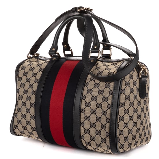 Gucci Vintage Web Boston  en  beige Lienzo - Image 2
