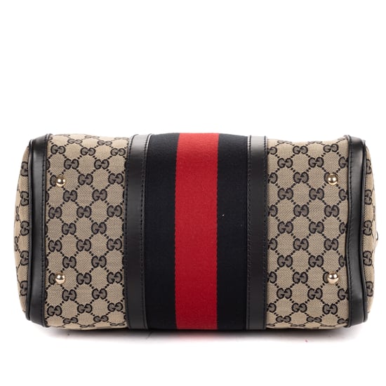 Gucci Vintage Web Boston  en  beige Lienzo - Image 6