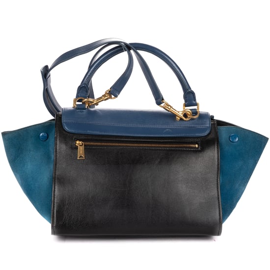 Celine Small Tricolor Trapeze Small en negro Cuero de ternero - Image 5