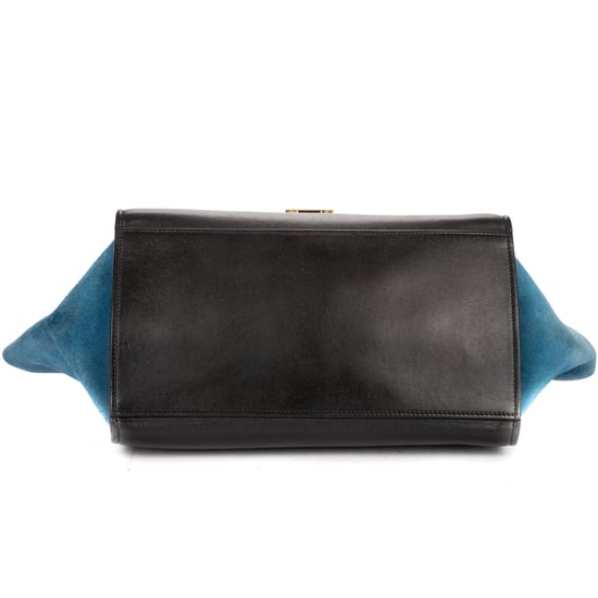 Celine Small Tricolor Trapeze Small en negro Cuero de ternero - Image 6