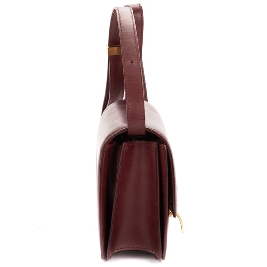 Celine Small Classic Box Small en Borgoña Cuero de ternero - Image 4