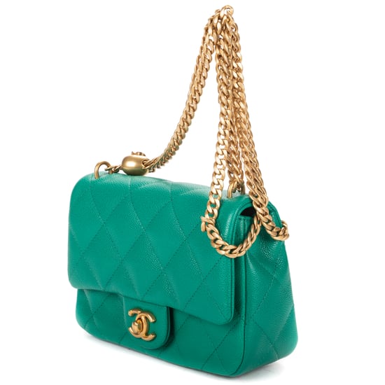 Chanel Mini Sweetheart Crush Flap  en  verde Cuero de ternero - Image 2