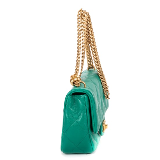 Chanel Mini Sweetheart Crush Flap  en  verde Cuero de ternero - Image 4