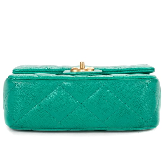 Chanel Mini Sweetheart Crush Flap  en  verde Cuero de ternero - Image 6