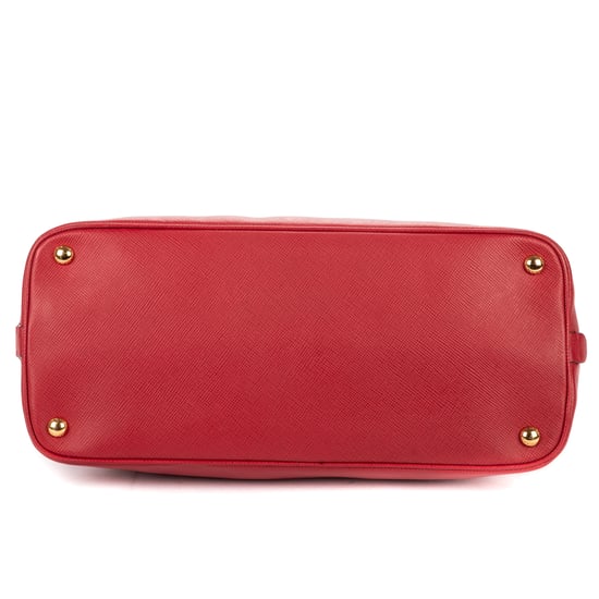 Prada Double Convertible Turnlock Top Handle  en  Red Cuero de ternero - Image 6