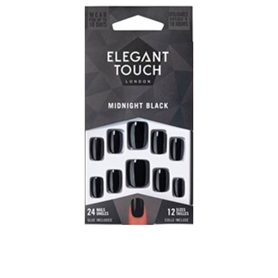 Core Colour Nails With Glue Squoval #midnight Black - Image 1