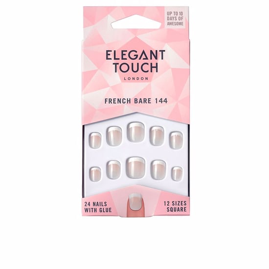French Bare Nails With Glue Square #144-xs - Image 1