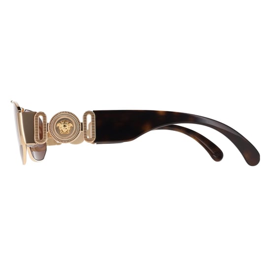 Gafas de sol Versace VE2287 100273 doradas y marrón oscuro - Image 3