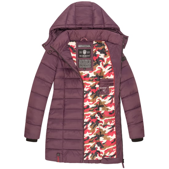 Chaqueta acolchada larga de invierno para mujer Marikoo Abendsternchen con capucha - Image 5