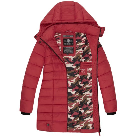 Chaqueta acolchada larga de invierno para mujer Marikoo Abendsternchen con capucha - Image 5