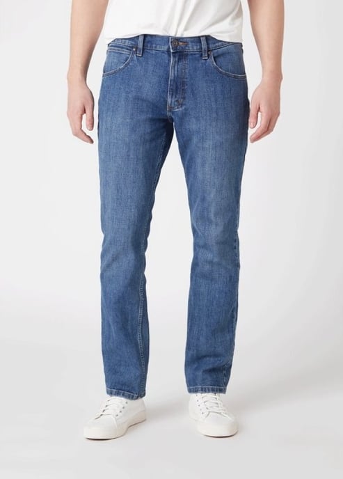 Wrangler Greensboro Regular Mid Stone Jeans - Image 5