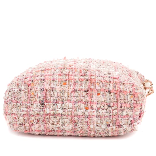 Chanel Ltd. Ed. Tweed Mini Pearl Bucket  en  rosa Lienzo - Image 6