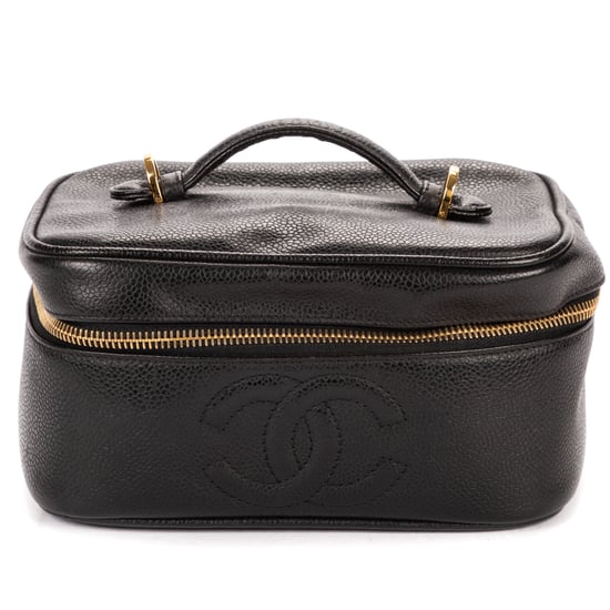 Chanel CC Logo Vanity Bag en negro Cuero de ternero - Image 1