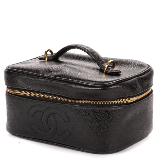 Chanel CC Logo Vanity Bag en negro Cuero de ternero - Image 2