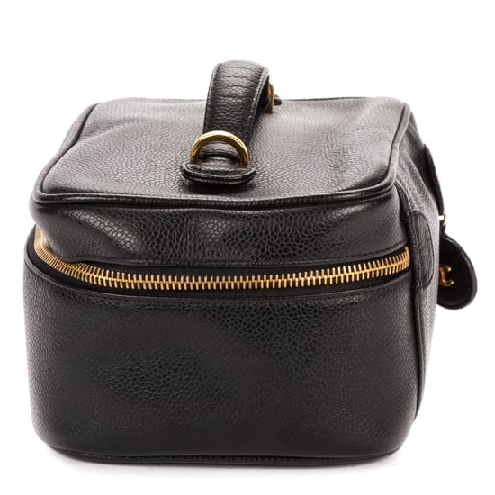 Chanel CC Logo Vanity Bag en negro Cuero de ternero - Image 3