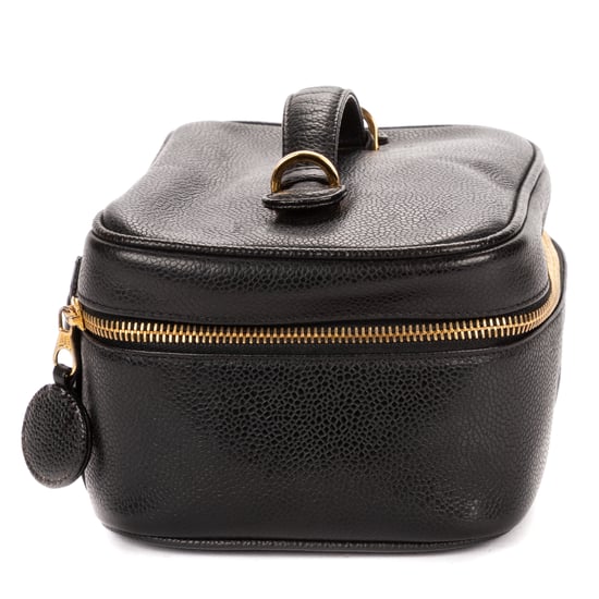 Chanel CC Logo Vanity Bag en negro Cuero de ternero - Image 4