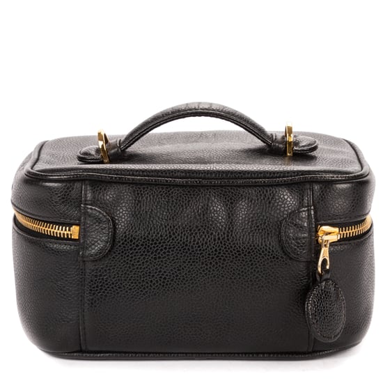 Chanel CC Logo Vanity Bag en negro Cuero de ternero - Image 5