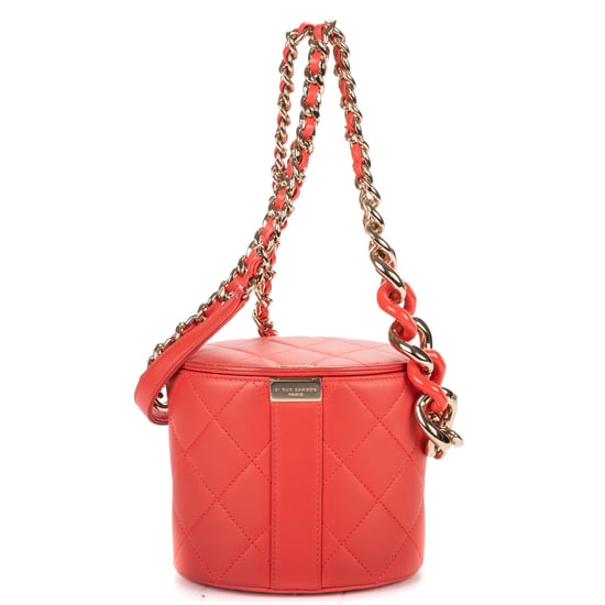 Chanel Mini Pearl Chain Vanity Case en rosa Cuero de ternero - Image 5