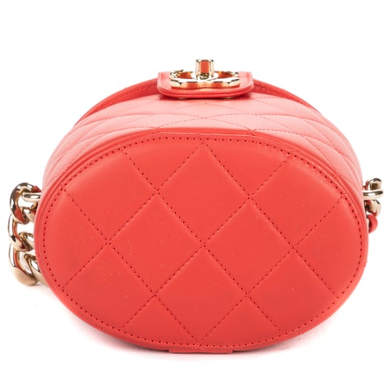 Chanel Mini Pearl Chain Vanity Case en rosa Cuero de ternero - Image 6