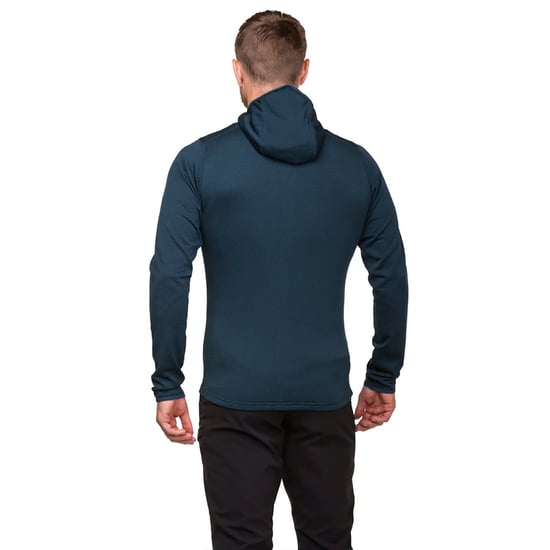 Sudadera de forro polar suave para hombre con cremallera completa y lazos para los pulgares para senderismo - Image 5