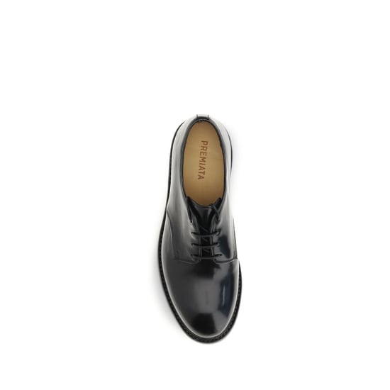 Premiata Oxfords y Derbys de cuero negro de ternera Bos Taurus - Image 4