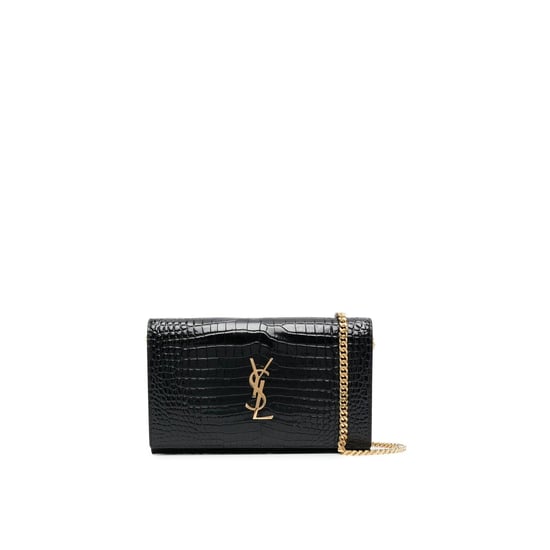 Cartera con cadena de piel grabada en cocodrilo Saint Laurent Cassandre - Image 1