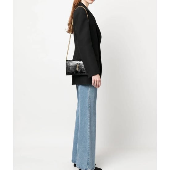 Cartera con cadena de piel grabada en cocodrilo Saint Laurent Cassandre - Image 5