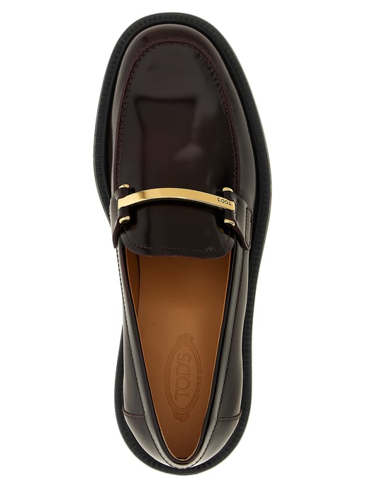 Mocasines Tod's de piel de ternera burdeos tipo slip-on - Image 4