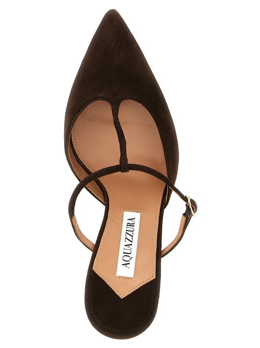 Zapatos de tacón alto de piel de cabra marrón Aquazzura - Image 4