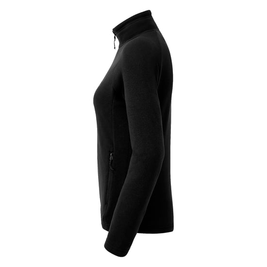 Chaqueta de forro polar liviana para mujer con bolsillos con cremallera y cuello cálido ajustado - Image 3