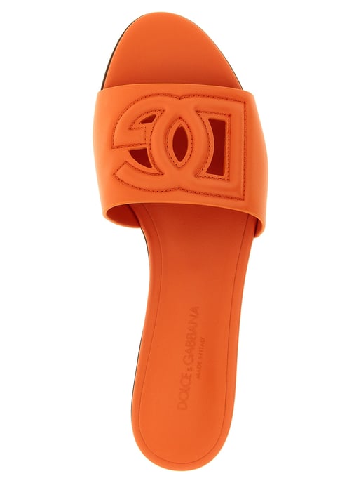 Deslizadores de Piel de Ternera Naranja Dolce & Gabbana - Image 4