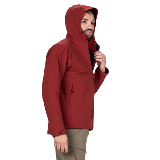 Chaqueta de senderismo ligera para hombre impermeable con capucha y media cremallera - Image 5