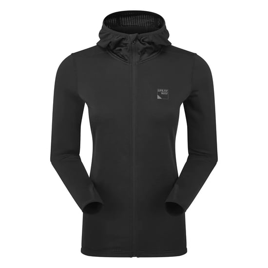 Sudadera con cremallera completa de forro polar suave para mujeres con lazos para el pulgar para caminatas invernales - Image 1