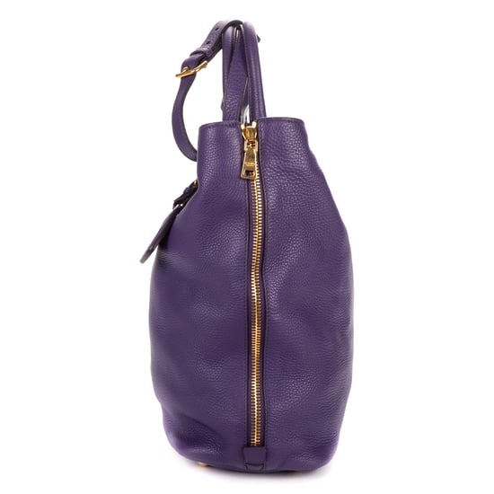 Prada Convertible Square Open Tote  en  morado Cuero de ternero - Image 3