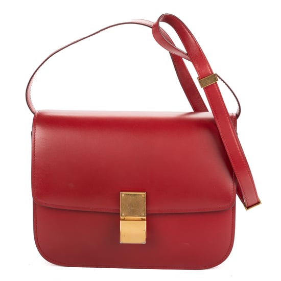 Celine Medium Classic Box Medium en rojo Cuero de ternero - Image 1