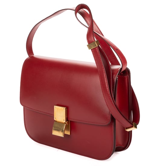 Celine Medium Classic Box Medium en rojo Cuero de ternero - Image 2