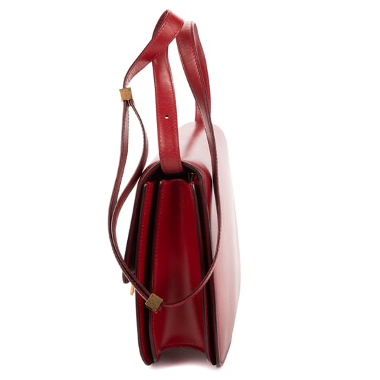 Celine Medium Classic Box Medium en rojo Cuero de ternero - Image 3
