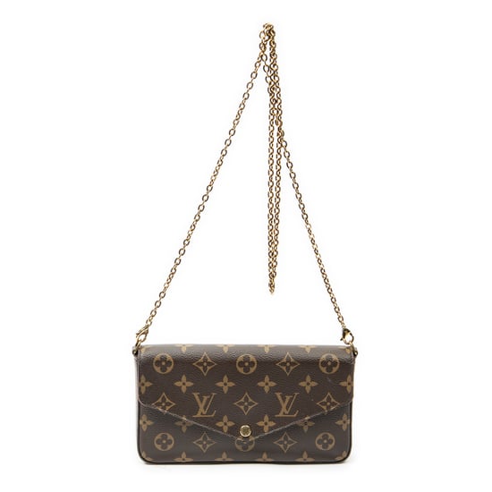 Louis Vuitton Felicie Pochette en marrón Lienzo recubierto - Image 1