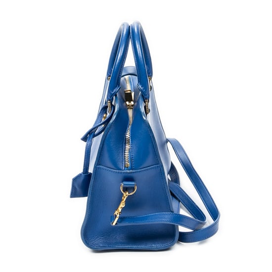 Yves Saint Laurent Baby Monogram Cabas  en  Blue Cuero de ternero - Image 3