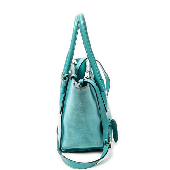 Prada Small Twin Pocket Double Handle Tote en Blue Cuero de ternero - Image 4
