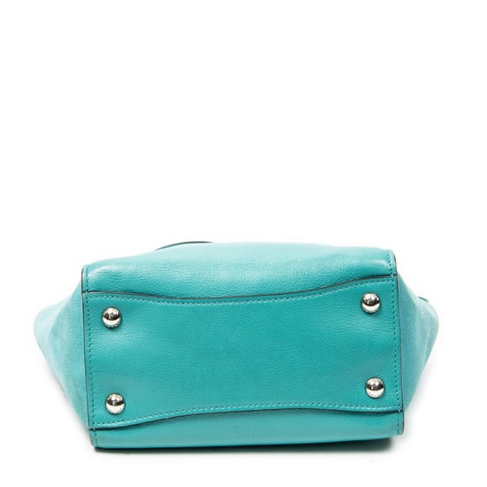 Prada Small Twin Pocket Double Handle Tote en Blue Cuero de ternero - Image 6