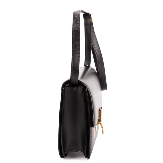 Celine Medium Classic Box Medium en  negro Cuero de ternero - Image 4