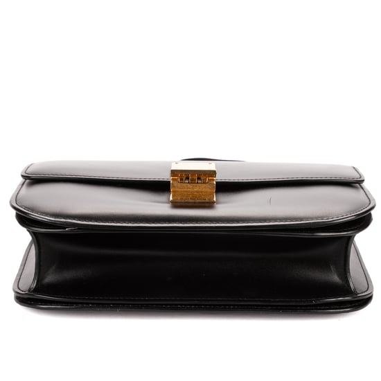 Celine Medium Classic Box Medium en  negro Cuero de ternero - Image 6
