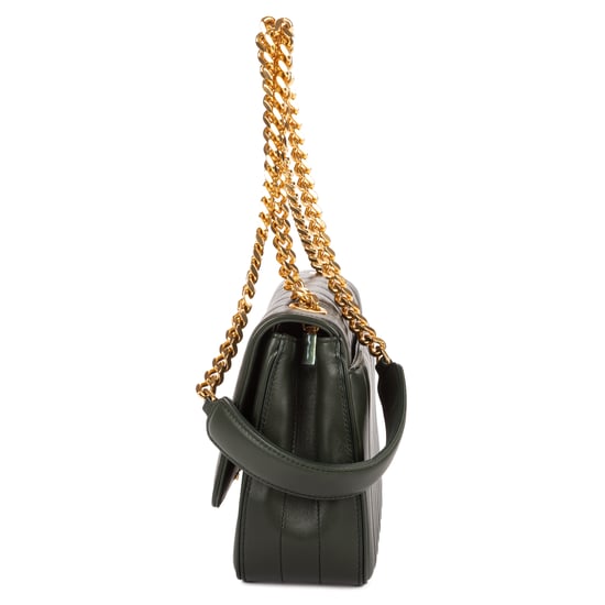 Yves Saint Laurent Small Vicky Chain Flap Crossbody Small en  verde oscuro Cuero de ternero - Image 3