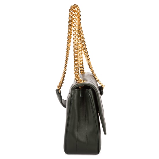 Yves Saint Laurent Small Vicky Chain Flap Crossbody Small en  verde oscuro Cuero de ternero - Image 4