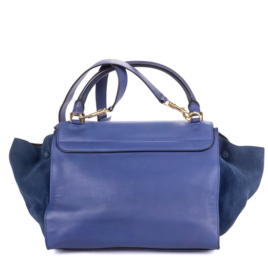 Celine Medium Trapeze Medium en Blue Cuero de ternero - Image 5