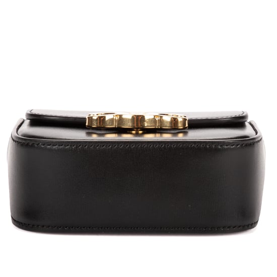 Celine Mini Claude Mini en negro Cuero de ternero - Image 6