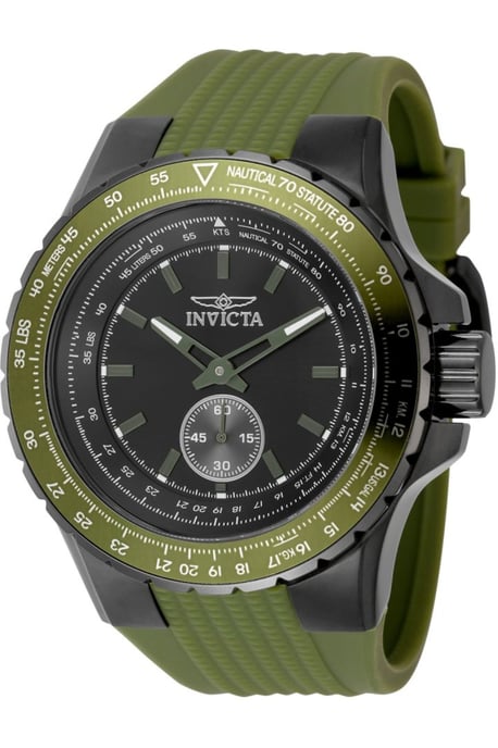 Invicta Aviator 49311 Reloj de Hombre - Movimiento de Cuarzo - Acero Inoxidable con Esfera Negra - 50 mm - Image 1
